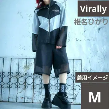 Virally 시어 블루종 팬츠 셋업 M 시이나 히카리 서브컬쳐