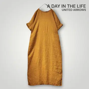 [ A DAY IN THE LIFE ] 고급 린넨 롱 원피스 내추럴