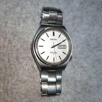 SEIKO 실버 웨이브 아날로그 자동 권식 손목시계 6306-8010