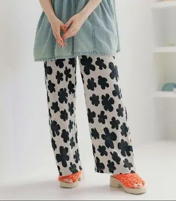 니코앤드 DRY 쿠쉬 이지 팬츠 꽃무늬 L