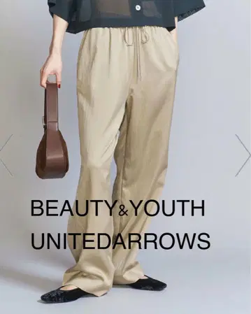 새틴 드로스트 와이드 팬츠