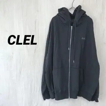 CLEL 헤비 웨이트 로고 자수 풀 집업 후드티