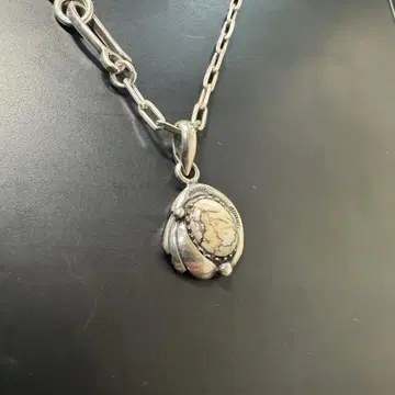 [ silver925 x 화이트 터콰이즈 ] 빈티지 펜던트 탑