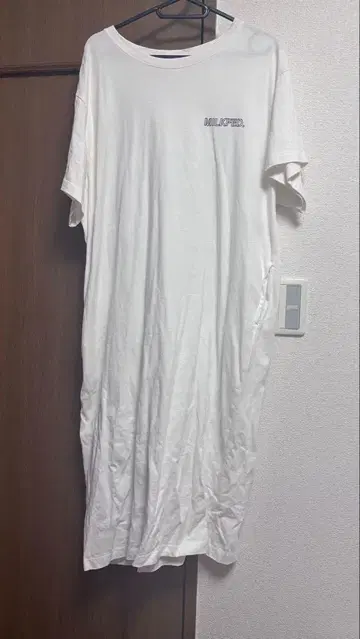 MILKFED. 화이트 셔츠 원피스 반팔