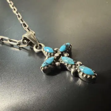 [ silver925 터콰이즈 ] 빈티지 크로스 펜던트 탑