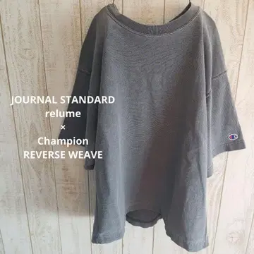 CHAMPION x relume 별주 피그먼트 가공 리버스 위브 T셔츠