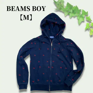 새상품급 활용도 좋음 BEAMS BOY 후드티 더블 지퍼 네이비
