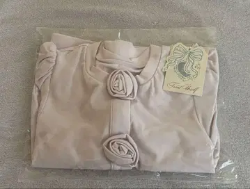 Rose flower motif short sleeve cardigan