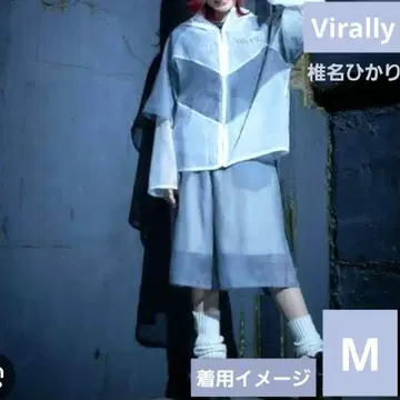 Virally 시어 블루종 팬츠 셋업 M 시이나 히카리 서브컬쳐