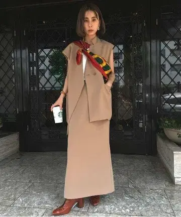 Ameri OTONA WRAP VEST SET UP DRESS