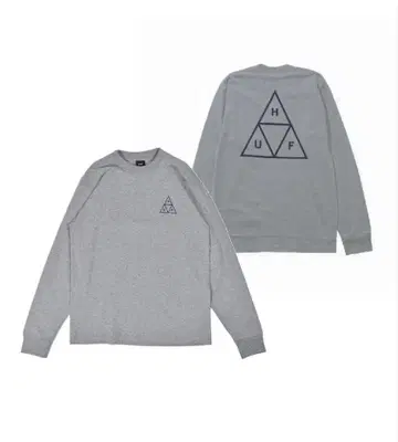 HUF 그레이 긴팔 롱 티셔츠 그레이