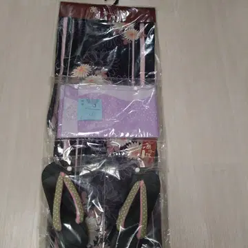 유카타 오비 일본 나막신 세트 꽃무늬