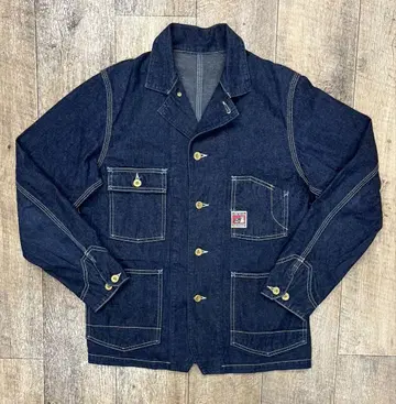 TCB JEANS 데님 초어 코트 커버올 인디고