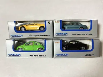 WELLY 윌리 1/60 스케일 4대 세트 미니카