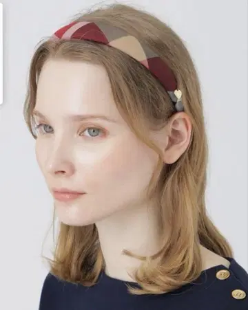 BLUE LABEL CRESTBRIDGE 체크 머리띠 (레드)