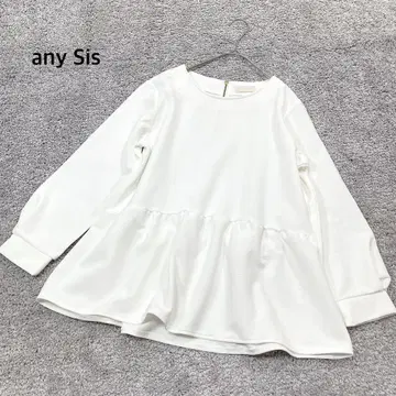 [애니시스] 페플럼 티셔츠 화이트 긴팔
