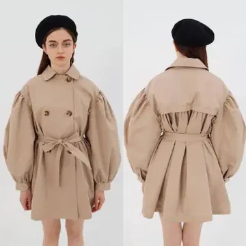 epine bibiy treaturself 퍼프 슬리브 트렌치코트