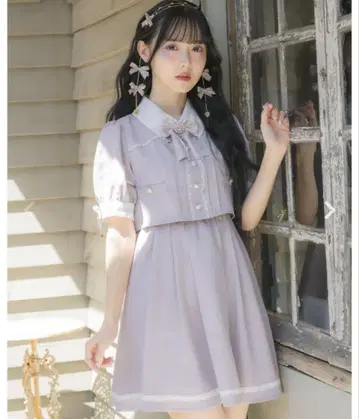 ROJITA 리본 포함 데콜테 트임 투피스풍 원피스