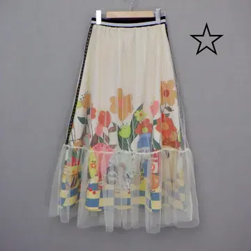 스칼라 152754: 3가지 패턴 튤 레이어드 스커트