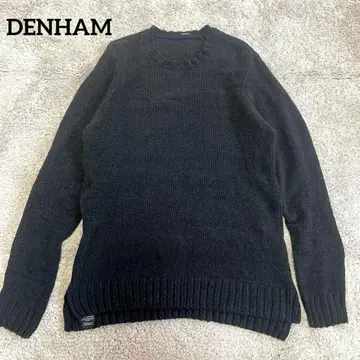 새상품급 DENHAM 덴함 니트 스웨터 사이드 슬릿 로고