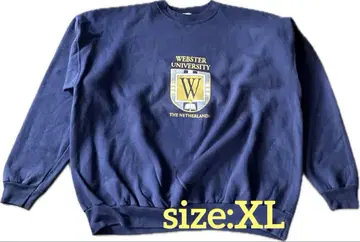 Hanes 네이비 XL 웹스터 대학교 맨투맨 헤인즈