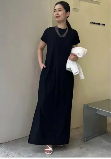 스터링 루어 스윔 저지 원피스 네이비
