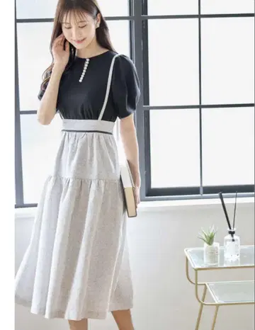 tocco 2WAY 서스펜더 썸머 트위드 스카