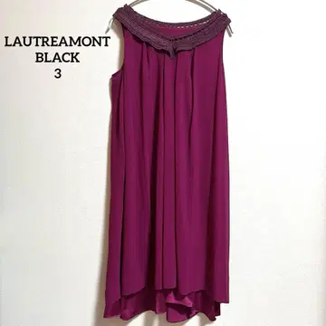 미사용 LAUTREAMON 민소매 무릎 기장 원피스 퍼플 사이즈 3