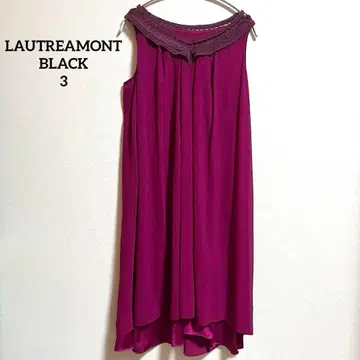 미사용 LAUTREAMON 민소매 무릎 기장 원피스 퍼플 사이즈 3