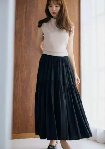 herlipto High-Waist Tiered Long Skirt