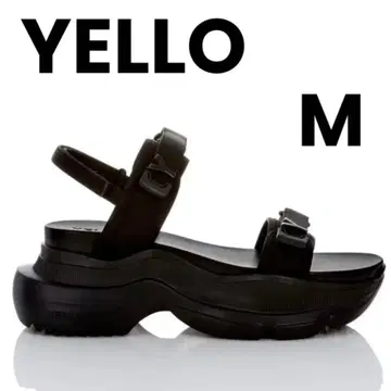yello TOKYO BLACK SINGLE SNEAKER SANDALS
