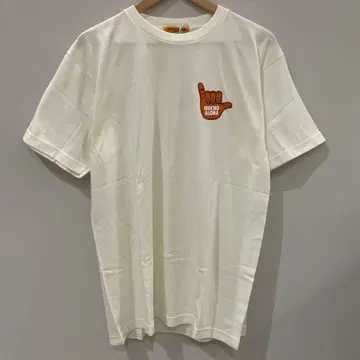 Mucho Aloha L 사이즈 화이트 티셔츠 MAT003