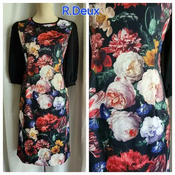 최상급 R. Deux 사실주의 플로라 프린트 원피스