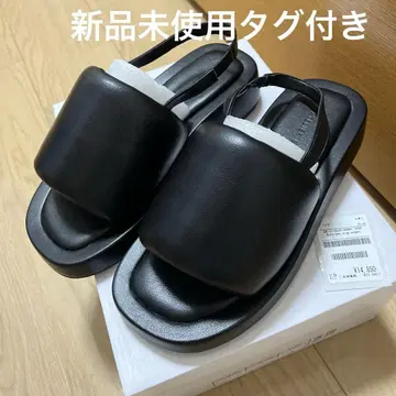 Bulky back strap sandals M 블랙