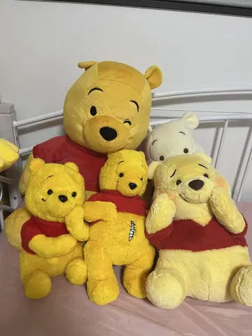 푸우 봉제 인형 5개 세트