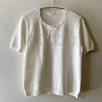 vintage 화이트 썸머 니트 스웨터 80s 90s