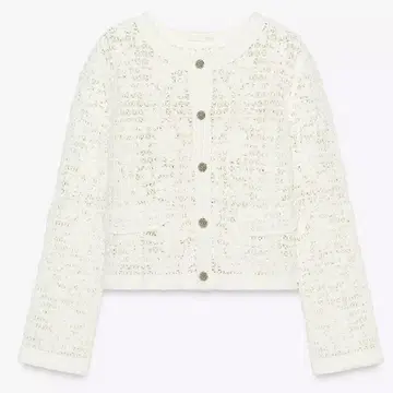 ZARA 크로셰 뜨개질 버튼 자켓
