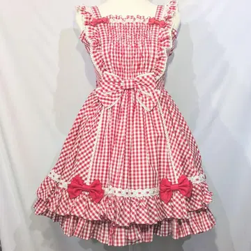Angelic Pretty 깅엄 체크 점퍼 스커트