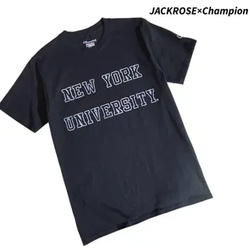 JACKROSE x Champion 콜라보 뉴욕 대학교 티셔츠 블랙
