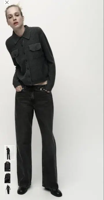 [새 상품] ZARA 무지 폴로넥 니트 재킷