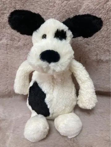 JELLYCAT Black&Cream Puppy 봉제 인형 약 16cm