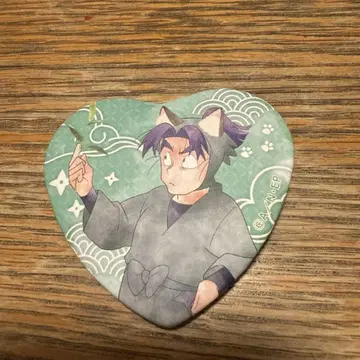 닌타마 란타로 난자타운 시오에 몬지로 하트형 캔뱃지