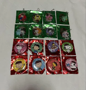 스누피 조이풀 캔뱃지 아크릴 키링 풀세트 콜라보