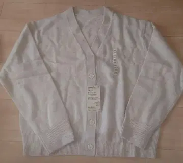 MUJI 워셔블 울 미들 게이지 V넥 가디건