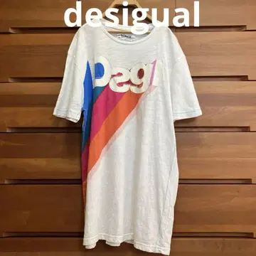 desigual 화이트 티셔츠 튜닉 데시구알