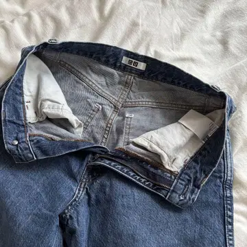 UNIQLO 유니클로 U 커브 데님 와이드 핏 커브 청바지