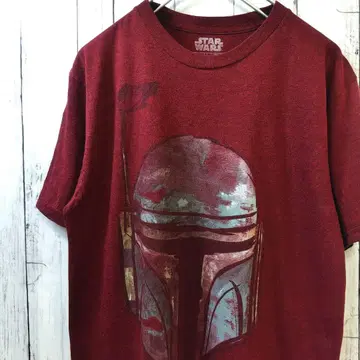 STARWARS 스타 워즈 보바 페트 티셔츠 빨간색 계열 M 구제 의류