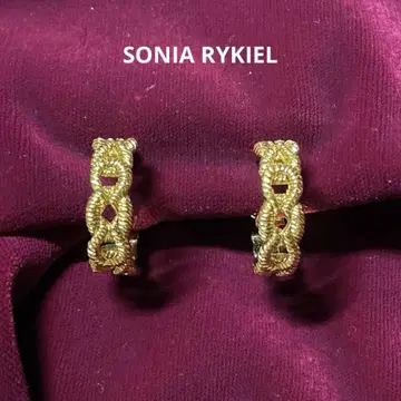 SONIA RYKIEL 빈티지 귀찌 골드 후프