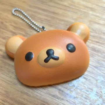 리락쿠마 스퀴즈 스트랩 빵 키링