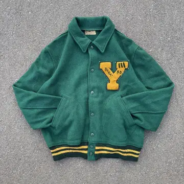 40-50S C&S VARSITY STADIUM JACKET GREEN